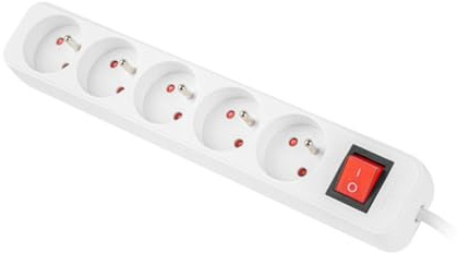 Lanberg PS1-05E-0300-W 3M White 5X 230V Complete Cober Cable