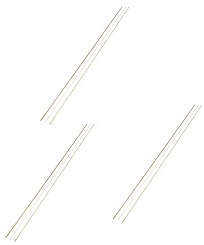 TEHAUX 9pcs Brass Round Rods Kit for Diy Craft Making Solid Brass Rods Handle Pin Craft Supplies