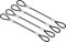 PATIKIL 5 Inch Safety Cable Lock, 4 Pack Stainless Steel 2mm Dia Security Wire Rope with Double Loop Double Loop for Stage Lighting Luggage Lock Black