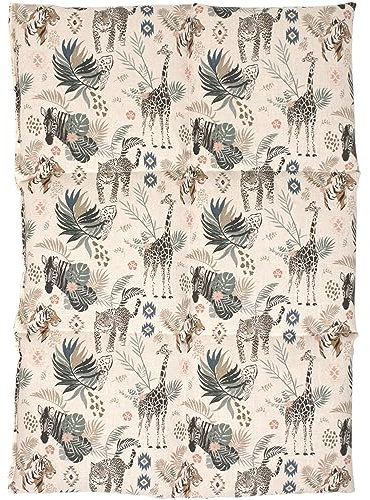 Coussin aux graines de lin 40x30-6 compartiments - animaux sauvages - Coton Bio - Coussin thermique - Bouillotte sèche