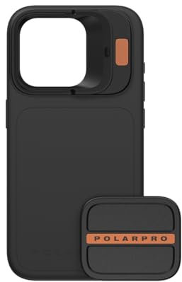 PolarPro - LiteChaser iPhone 15 Pro Case incl Defender - Black - New Stronger MagSafe - Mobile phone Photography/Videography - Streamlined