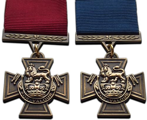 Victoria-Kreuz-Medaillen-Set, 2 x Auszeichnung, höchste britische Militärmedaille für auffällige Tapferkeit, britische Armee, marineblau, RAF-Reproduktion