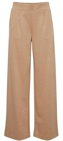 b.young BYRIZETTA Wide Pants 2 Damen Hose Stoffhose mit Stretch Wide Leg weites Bein mit elastischem Bund und Bundfalten