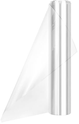 QWORK® rouleau d'emballage de papier cristal, 80cm x 60m, papier cadeau transparent, pour emballer des fleurs, des cadeaux