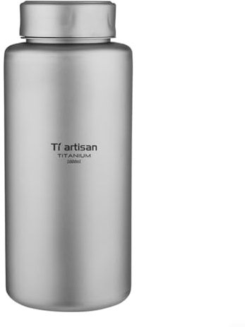 CARMOTTER Titanium Water Bottle, Large Capacity 1L, Lightweight And Fall Resistant For Outdoor Explorations(1000ml)