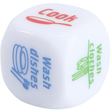 ibasenice Hausarbeit Entscheidungswürfel Würfelspielzeug Für Erwachsene Kreative Würfelspiele Spielzeug Für Draußen Würfel Kochen Verteilungswürfel Runde Eckwürfel Quadrat Geschenk