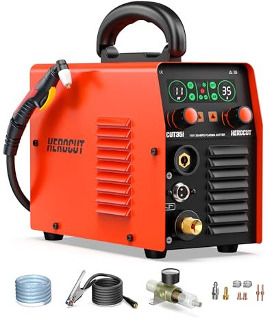 Plasma CUT35i Plasma Schneidemaschine 35 Ampere Plasma Schneidemaschine 110V HF 50/60Hz Plasmaschneider mit Reverse-Technologie, maximale Schnittstärke 8mm