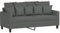 Gecheer Sofa 2-Sitzer Polstersofa Schlafsofa Loungesofa Bettsofa Gästesofa Modern Couch 2er Sitzsofa Polstermöbel für Wohnzimmer/Schlafzimmer/Gästezimmer,Dunkelgrau 140 cm Stoff