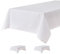 BALCONY & FALCON Rechteckige Tischdecke wasserdichte und schmutzabweisende Oxford-Tischdecke Maschinenwaschbare Tischdecke für Hochzeiten Feiertage Restaurants Partys und Gärten Weiß 140 x 240 cm