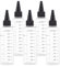 Yudobliss Flacon à Presser, 5 Pièces 100ml Flacon à Presser Transparents avec échelle Graduée, Bouteilles en Plastique Rechargeables avec Bouchons Pivotants, pour Huiles, Gels, Colles(Noir)