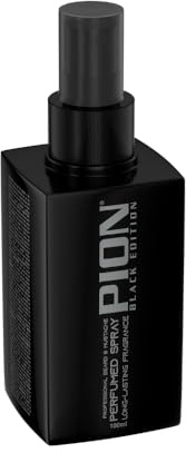 PION Black Edition Parfümspray für Bart & schnurrbart, Maskuliner Duft und Pflege in Einer Flasche, 100 ml