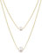 Amberta Italian 925 Sterling Silver Pearl Necklace for Women, Wedding Bridesmaids Gifts Adjustable Size Stackable Dainty Choker: Gold Layered Necklaces for Women | Freshwater Pearl Chain