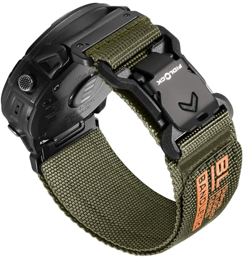 Bandletic 26mm Nylonband kompatibel mit Garmin Fenix 9/8 51mm/7X/6X Armband | Magnet Fidlock V‑Buckle Quick Fit Sport Armband für Fenix 7X Pro/6X Pro/5X/5X Plus/3 HR/Instinct 2X/Tactix 7/Descent Mk2 51mm