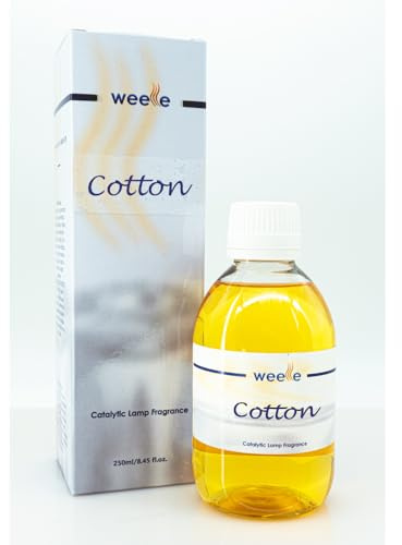 Weele Raumduft Nachfüllflasche Cotton 250ml – Duft für katalytische Lampe, Duftöl Lampe, Raumduft Diffusor, Lampenöl Ersatz – Sanfter Frischeduft für Zuhause & Bad