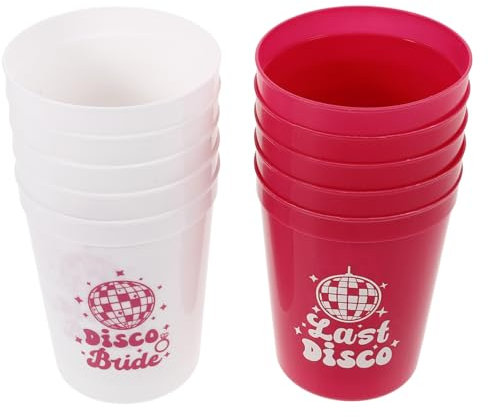 HOMOCONO 10stücke Teiliges Bunte Disco Party Becher Wiederverwendbare Plastikbecher Für Getränke Für Feiern Hochzeiten Und Veranstaltungen Leicht Zu Reinigen Unzerbrechlich Und