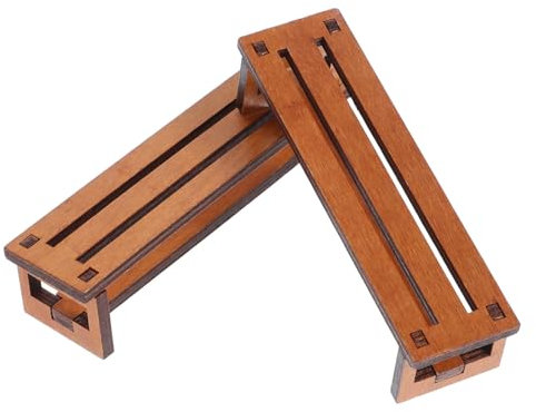 JOINPAYA 2 Stück Mini-Stuhldekoration Holzstuhl Deko Kleine Stühle Deko Stuhl Robuste Holzstühle Kunsthandwerk Zubehör Holz Stuhl möbel Stuhlverzierung winziger Stuhl Holzstuhl Mini Brown