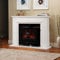 INMOZATA Free Standing Electric Fire Heater with Surround & Flue Pipe, Log Effect Electric Fireplace with 7 Day Programmable Remote Control 1&2kW, 7 Flame Colours, Adjustable Temperature, Timer