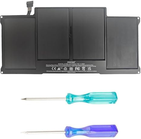 FESTAS 7.6V 55Wh A1496 Batterie Compatible avec MacBook Air 13 A1466 (mi 2013, Début 2014 2015 2017) 13 A1369(Fin 2010, mi 2011) A1405 A1377 Ordinateur PC Portable