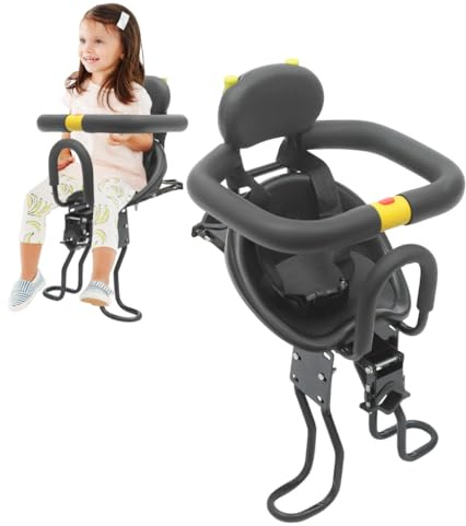 Kinderfahrradsitz Vorne Universeller City & Mountainbike Kindersitz Für Jungen Mädchen 1-5 Jahre (15kg) Leichtes MTB Fahrrad Kindersicherheitssitz Kindersitz Gurtsystem & Fußstützen Schnelle Montage
