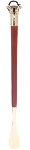 ABOOFAN Langer Schuhlöffel 46cm aus Metall und Holz mit Kuhmotiv Schuhanzieher für Erwachsene und Senioren Reiseschuhlöffel für Stiefel und High Heels