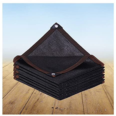 Générique Voile d;ombrage carrée Noire, auvent de Jardin résistant aux UV, Filet d;ombrage en Tissu Respirant et perméable pour Patio, pergola, terrasse et Jardin. (Black 8 * 10m)