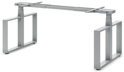Inwerk Höhenverst. Tischgestell Masterlift® Flex Loop-Edition, Stahl Rechteck, Silber