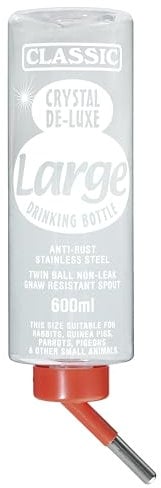 Kerbl Kaninchen Tränke Trinkflasche Classic de Luxe für Hamster - 600 ml Nagertränke