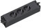BACHMANN Steckdosenleiste Step Base 3-Fach GST18 Schwarz 906.18818 (modulares Stecksystem mit vielseitiger Anwendung)