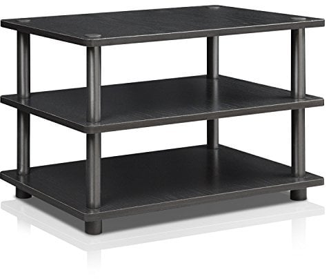 Furinno Toolless TV Stands, Wood, Black/Black, one size