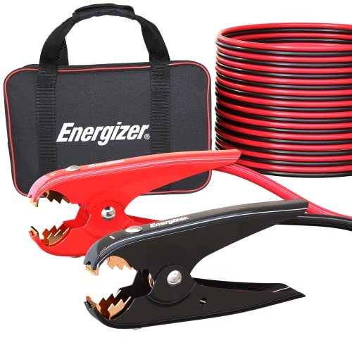 Energizer Cables de Arranque, Ideal para Bateria de Coches, Motocicletas, Camiones Gasolina/Diesel (20 pies (Calibre 2))