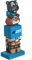 Team Sports America NFL Carolina Panthers Tiki Totem, Harz, 40,6 cm