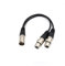 Cable divisor XLR - JLTPH 3 pines XLR divisor Y adaptador macho a 2 hembras DMX cable para micrófono
