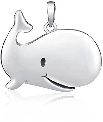 SILVEGO Damen Anhänger aus 925 Sterling Silber Wal Fisch