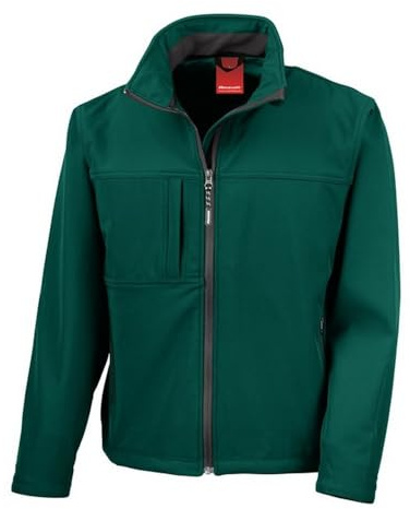 Result Men's Classic Soft Shell JKT Blouson Turtleneck Long Sleeve Jacket, Green (Bottle), X-Large