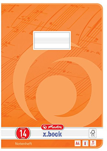 10 Notenhefte / A4 / 8 Blatt / Lineatur 14