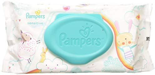 Pampers Sensitive Wipes Lot de 6 paquets de 56 lingettes de voyage