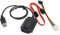 Aukson B45 Câble adaptateur 3 en 1 USB 2.0 vers IDE/SATA pour disques durs 2,5 et 3,5 – Comprend une prise SATA 15 broches et un câble Molex 4 broches (bloc d'alimentation non inclus)