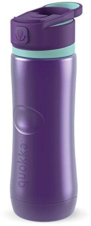 Quokka Spring - Aqua Violet 600 ML | Bottiglia sportiva in acciaio inox - Mantiene il freddo |Bottiglia termica a doppia parete senza BPA - Bocca in silicone antigoccia