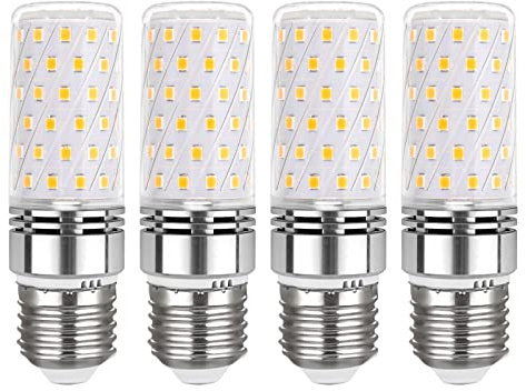 Akynite E27 LED Corn Light Bulb 12W Cool White 6000K, 1450LM, 360° Beam Angle, 230V, Equivalent to 100W E27 Halogen Bulbs, Edison Screw ES LED Corn Lamp, Not Dimmable, Pack of 4