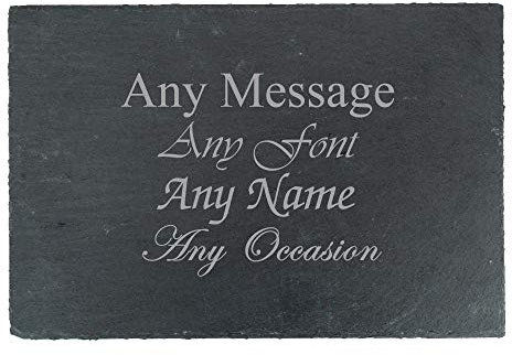 Personalised Engraved Rectangular Slate Cheeseboard, Personalise with Any Message, Perfect for Any Cheese Lover for Any Occasion