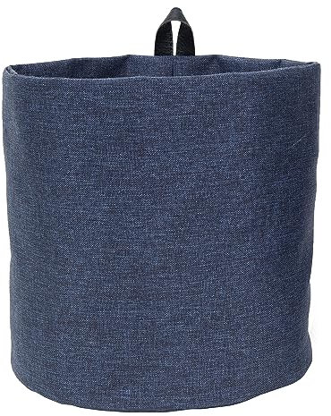 Bigso Box of Sweden Weicher Hängekorb zum Aufhängen für die Organisation alltäglicher Notwendigkeiten – zusammenklappbarer Wand-Hängekorb für Schränke – 22,1 x 22,1 cm – groß – Blau