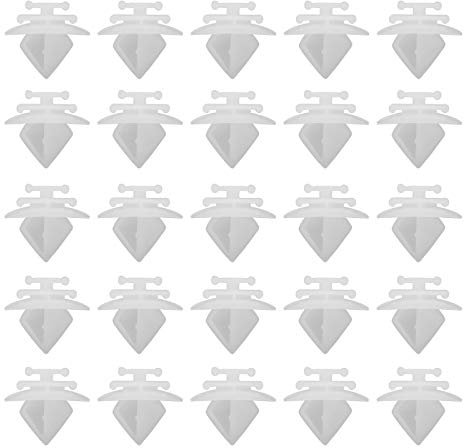 YINETTECH 50pcs Clips de Garniture Pare-Chocs Latéraux du Véhicule Attaches de Fixation Moulure de Porte Extérieure avec Tête Rectangulaire en Plastique 856540