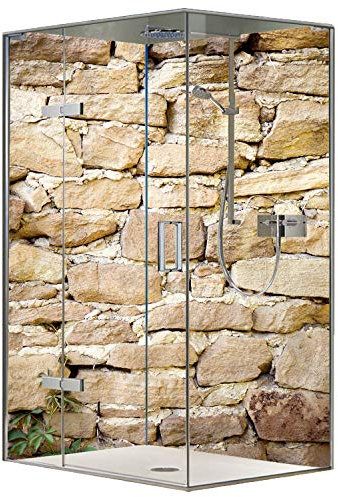 Original FLYERANDPRINT - SHOWER-PLATE, Alu-Dipond, OHNE FUGEN, Fliesenersatz, Duschrückwand, Wunschmaß, Dusche, Bad, Wandverkleidung, Wandverkleidung, DH-17-51 (Set mit 2 Platten, 100 x 200 cm)