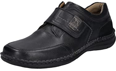 Josef Seibel Herren Kletthalbschuhe Anvers 83,Weite K (Extra weit),Wechselfußbett,Klettverschluss,Klettschuhe,Sneaker,schwarz,46 EU