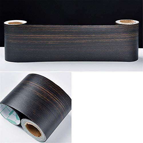 Frise de papier peint auto-adhésive en ébène pour salle de bain, salon, cuisine 15 cm x 1000 cm