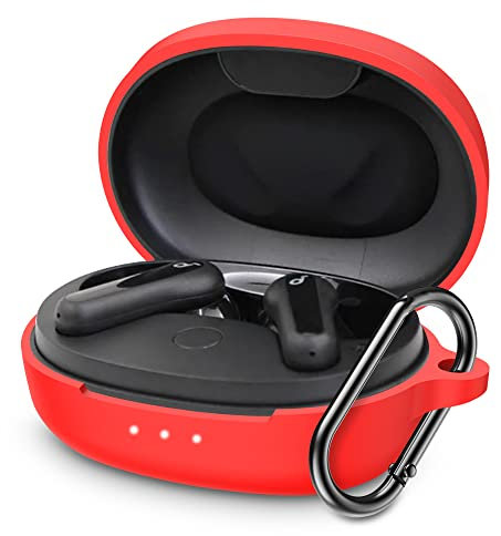 FTRONGRT Funda de Silicona para Auriculares Bluetooth para Anker Soundcore Life P2 Mini, Durable y a Prueba de Golpes, Fundas para Anker Soundcore Life P2 Mini Auricular Bluetooth.Rojo