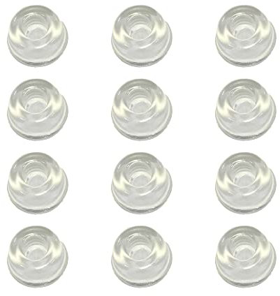 JKDHJK 12 Stück Selbstklebende Gummifüße Silikonpads Transparente Elastische Puffer Dämpfer Stoßdämpfende Knöpfe Stoßfängerpolster Für Alle Arten Von Türstoppern Küchenmöbelschutz Schallabsorption