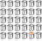 30 Stück Silber Aluminium Kerzeneinsatz Set Deko Kerzenständer, Kerzenhalter Weihnachten Creative Mini Kerzenhalter für Stabkerzen Baumkerzen Tafelkerzen und Teelichthalter