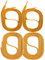 SNORS 2 paia di lacci cerati, rotondi e piatti, 18 colori, 45-150 cm, resistenti agli strappi, stabili, in cotone, per lavoro, scarpe in pelle, stivali, ocra, 130cm FLACH 5mm