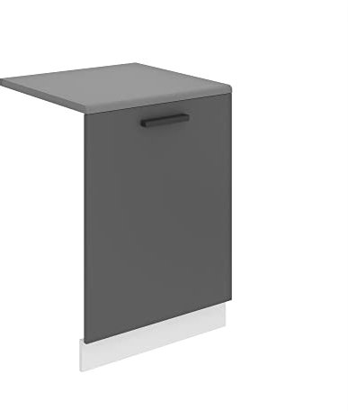BELINI | Habillage de Porte Lave Vaisselle | Meuble Lave Vaiselle I Accessoire pour Lave-Vaisselle Cuisine | 1,6 x 60 x 71,5 cm I Couleur: Argent Mat